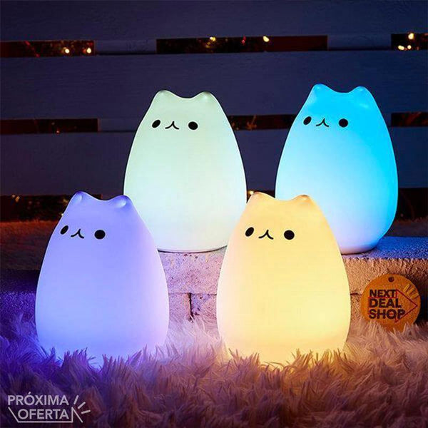 Lámpara Gatito – Cambia de Color con Sensor al Tacto